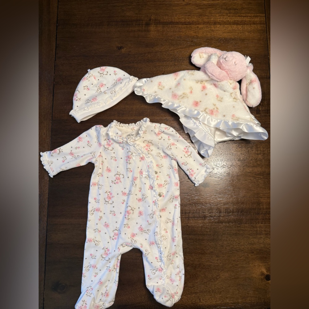 Little Me Floral Baby One Piece Set